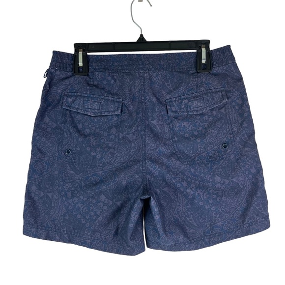 Penguin Munsing Wear Paisley Floral Swimming Trunks Mens Size 31 Navy Blue - Picture 2 of 9